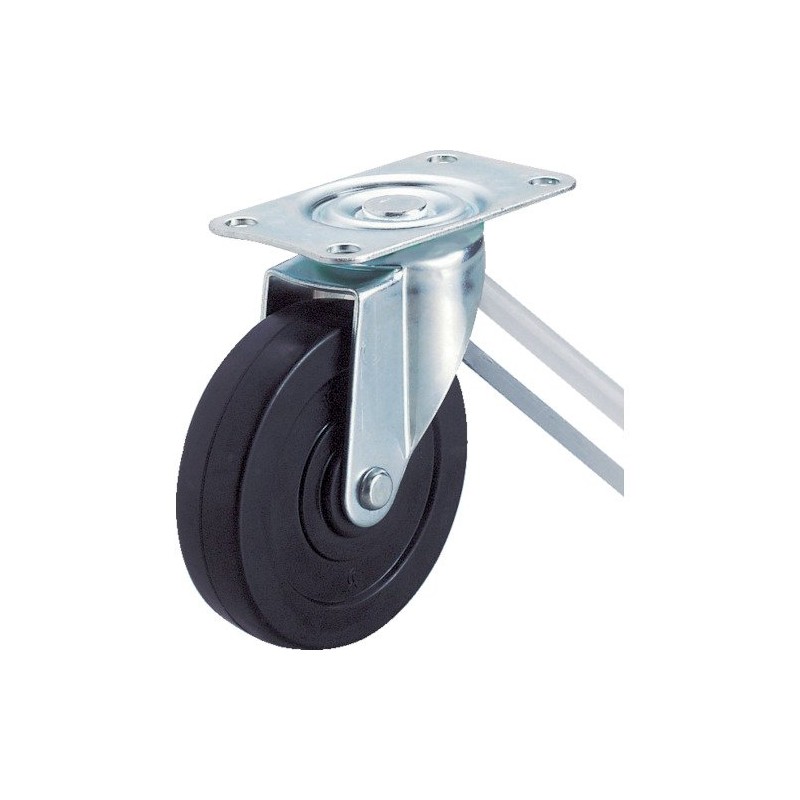 TRUSCO(トラスコ) 台車用キャスター Φ100 ゴム車 自在 TYSG-100RH