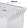 STAPLES Hanging File Folder Box, Storage Bin Organizer, Wing Lid,