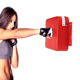 S.fields.inc Boxing Target Punch Pad Wall Mounted Mini Sandbag Wall Target Pad (Red)