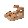 Johnston & Murphy Women's Gigi Cross Band Sandal Wedge, Tan,