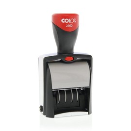 COLOP Classic Line 2360 Date Stamp Set with 2 Types and Tweezers to Set Your Desired Text Yourself, 17 x 8 x 5.5 cm