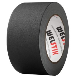 WELSTIK Fabric Tapes, Black Gaffel Tape, 50 mm x 30.2 m, Matte Fabric Tape