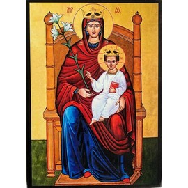 Icon of Our Lady of Walsingham. Our Lady of Walsingham Icon. 18cm x 13cm