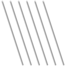 LAVMHAB Barre rotonde in acciaio inox, 2,5 mm x 153 mm, asta rotonda in acciaio inox 304, aste rotonde in metallo, per artigianato fai da te (6 pezzi)