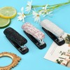 JSCARLIFE Bling Crystal Stapler,Sparkly Diamond Stapler for Desk Handmade Clay
