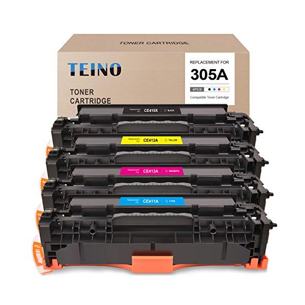 TEINO Remanufactured Toner Cartridge Replacement for HP 305A 305X CE410X