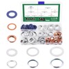 Keadic 140pcs 9 Sizes Oil Drain Plug Gaskets Washer Assortment