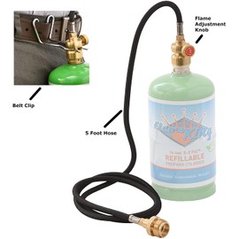 Flame King YSNMT48 Flexible 5-FT Extension Hose for 1Lb Propane Tank Cylinders