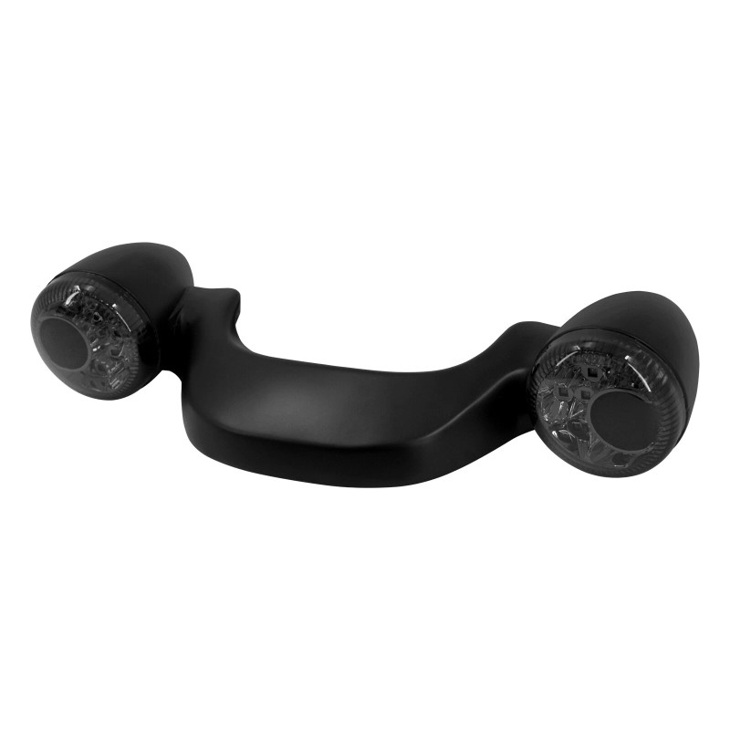 HDBUBALUS Matte Black Rear Turn Signal LED Light Smoke Lens