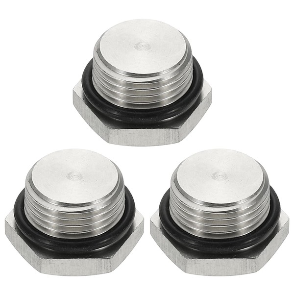 sourcing map NPT Pipe Plug Fitting, 304 Stainless Steel NPT3/8