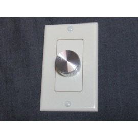 Russound Silver 6mm-Stem Knob & White Wall Plate for M&S Volume Control