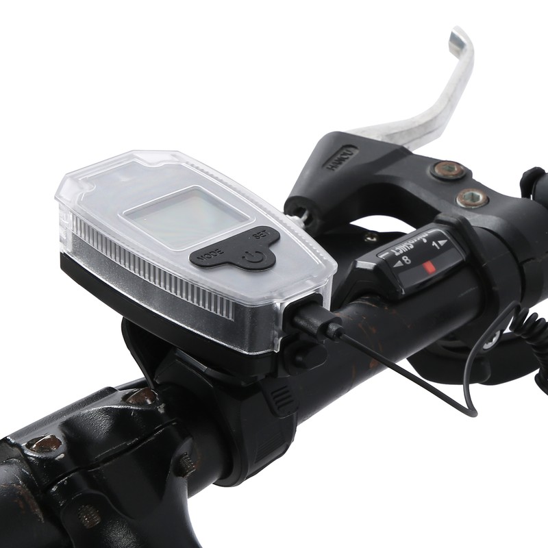 Multifunctional Bike Front Light Bicycle Speedometer LED Display Horn Warning