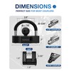 TOPICK Heavy-Duty Trailer Hitch Lock Set, Includes Coupler Ball Lock,
