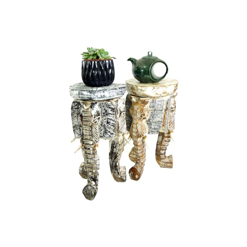 Flower Bench, Stool, Tripod Side Table, Decorative Object, 50 cm,