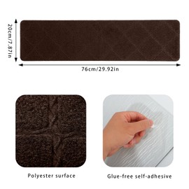 Stair Treads for Wooden Steps, Stair Mats, Set of 4, 76 x 20 cm, Non-Slip Carpet Steps with Non-Slip Rubber Coating, Removable, Washable Step Runners for Children, Elderly, Pets