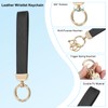 PATIKIL Leather Wristlet Keychain, Key Chain Holder Key Fob Wristband