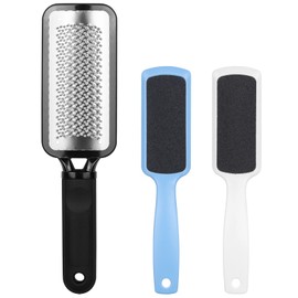 BTYMS 3 Pieces Colossal Foot Files Kit Foot Scrubber Foot Rasp and Double-Sided Heel Files Pedicure Tools Callus Remover Stainless Steel Feet Scraper Foot Grater for Dead Skin