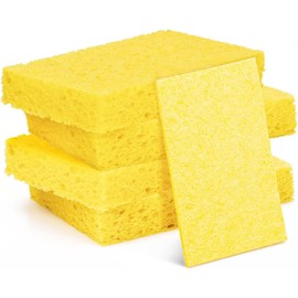 AFCJLTO Pack of 10 Natural Washing Up Sponges Compressed Scrub Sponge Kitchen Compressed Wood Pulp Sponge Wipe, Scratch-Resistant Sponges - for Cleaning in the Home, Cleaning Sponge, Car Sponge