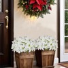 CITYES 4 Pcs Artificial Poinsettia Bushes Poinsettias Artificial Christmas Flowers