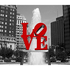 purenet Love Park Philadelphia on Canvas Made in US (12X14)