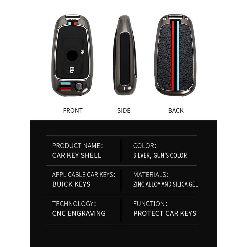 TECART Flip Key Car Key Case Cover Fits Buick Verano