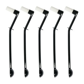 Watchget Espresso Machine Brushes Nylon Bristle Brushes Double Use with Spoon for Espresso Machine Group Heads, Pack of 5