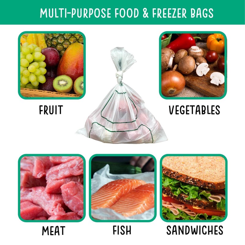 Eco Green Living Compostable Food Storage Freezer Bags (6L x