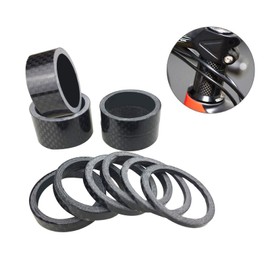 PLATT Headset Spacer Full Carbon 3K Glossy Diameter 28.6mm 10pcs 1 1/8" 2mm/3mm/5mm/10mm/15mm/20mm Stem Spacer Suitable for Road Bikes and Mountain Bikes