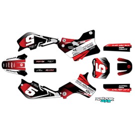 Kalair GFX Graphics Kit for Yamaha YZ80 (1993-2001) Turbo Series Red 9 Mil-Dirt Pit Bike Motorcycle Stickers,Dirtbike Racing Decal Automotive Motocross Accessories no Plastics