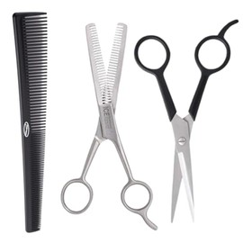 Fine Lines - Barbers Kit Set - Barber Comb, Barber Scissors and Thinning Scissors - Barber Kit for haircutting - Comb for Barbers, Hair Scissors