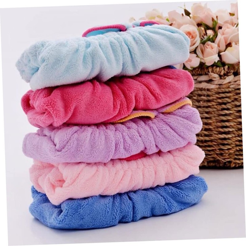 Vaguelly Elastic Shower Cap Bowknot Quick Dry Hair Drying Hat