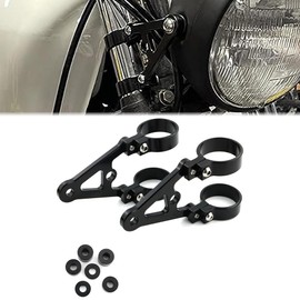 Xitomer 1 Pair for Front Fork Tubes 50mm, CNC Mount Headlight Brackets, Head Lamp Holder for 7" or 5.75" Round Headlight (50mm)