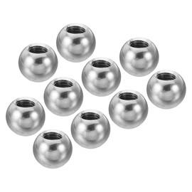 PATIKIL Nuts Button 10 Pack M5 Internal Thread 10 mm AD 304 Stainless Steel Round Ball Screw Cap Cover for Lighting Furniture DIY Decoration Silver