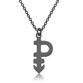 Generic Unisex Pansexual Necklace, Stainless Steel Sign Charm Pendant, Black, Adult, Pansexual Community and Allies, Necklace