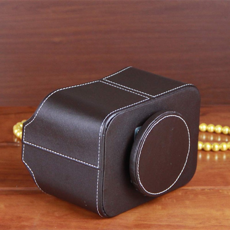 PU Leather Remote Control Holder 360 Degree Spinning Desk Organizer