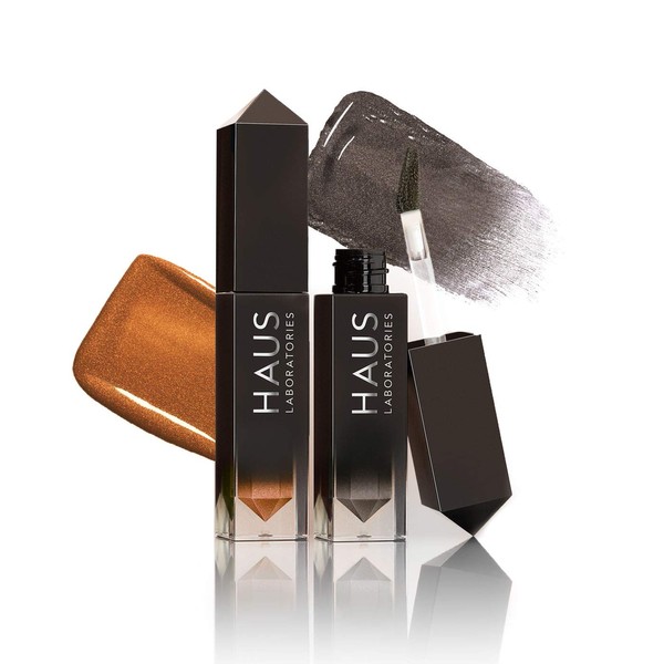 HAUS LABORATORIES By Lady Gaga Glam Attack Liquid Eyeshadow Set Pigmented Liquid Eyeshadow in Economy Sets with Shimmering and Metallic Colours, Long-Lasting Eye Make-Up Blending