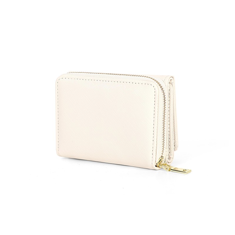JIUFENG Women's RFID Blocking Short Wallet Multi Purpose Zip Folded