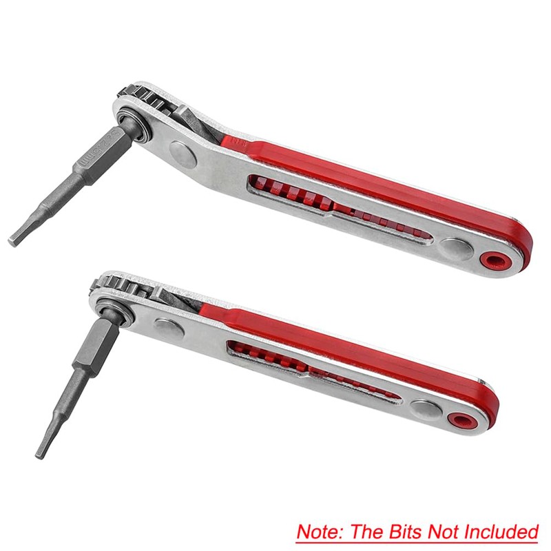 Bestgle 2pcs Mini Ratchet Wrench Set, 1/4" Drive Socket High