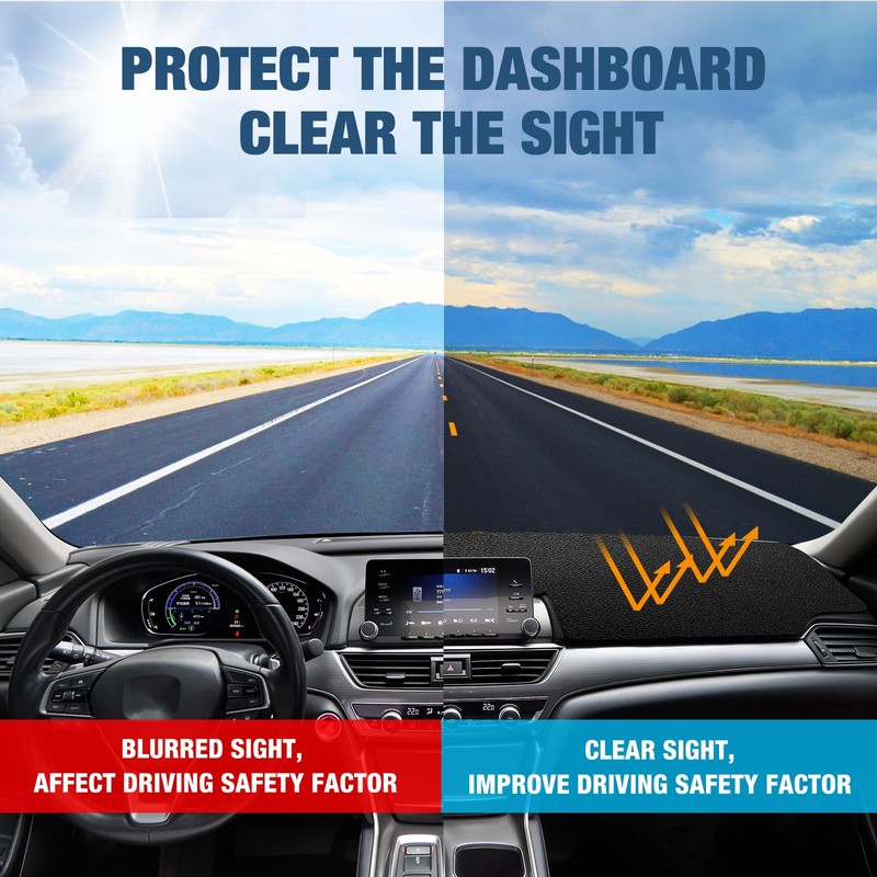 BERKSYDE Leather Dashboard Dash Cover Mat Carpet PU Compatible with