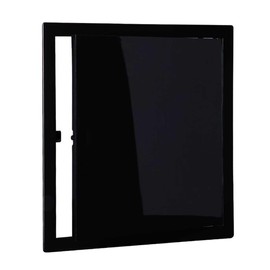 Plasterboard Access Panel Black 100x100mm Soft Closing Polished PVC