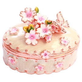 Piearth ex535 Top Brand of Crystal Jewelry Boxes, Acrylic, Crystal Glass Zinc Alloy with Enamel Coating
