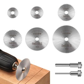 Cutting Discs for Dremel Rotary Tool - 8Pcs HSS High-Speed Steel Saw Blades with 1/8" Mandrel, Multi-Size Rotary Tool Accessories for Precise Cutting of Wood, Plastic, Metal, and Stone