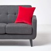 Homescapes Velvet Cushion Cover, Red, Soft Decorative Cushion Cover 40