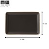Edgeline Rectangular Plate M, Black
