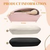 VLYX 3 PCS Makeup Brush Travel Bag Large PU Leather,