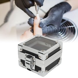 Nail Drill Holder Aluminium Alloy Storage Box with 25 Holes, Easy to Display and Carry Organiser for Nail Grinder Made of Tungsten Steel and Ceramic