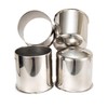 DewFlew 4Pcs 4.25" Push Through Wheel Center Caps Stainless Trailer