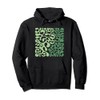 Neutral Green Abstract Wavy Art Pattern Pullover Hoodie
