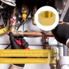 6 PCS Brass Pipe Caps with Rubber Gaskets - Hex