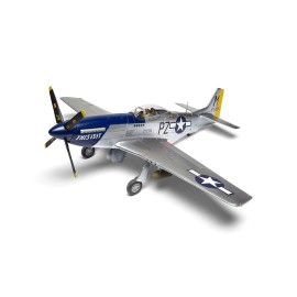 Airfix DCD Level 4 North American P-51D Mustang Aircraft 1/24 Plastic Model Kit 2 Scheme Options for Model Building